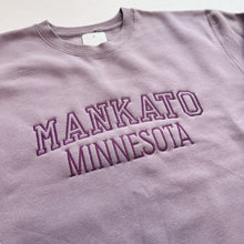 Load image into Gallery viewer, Embroidered MANKATO MN SWEATSHIRT - Plum/Violet
