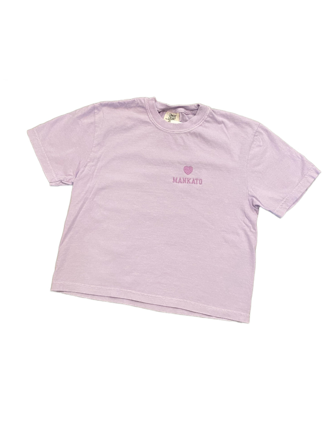 Embroidered Mankato Cropped Tee - Orchid