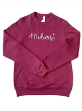 Load image into Gallery viewer, Embroidered Midwest Sweatshirt - Maroon
