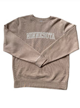 Load image into Gallery viewer, Embroidered MN SWEATSHIRT - Coffee/Ivory
