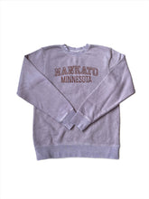 Load image into Gallery viewer, Embroidered MANKATO MN SWEATSHIRT - Purple/Brown
