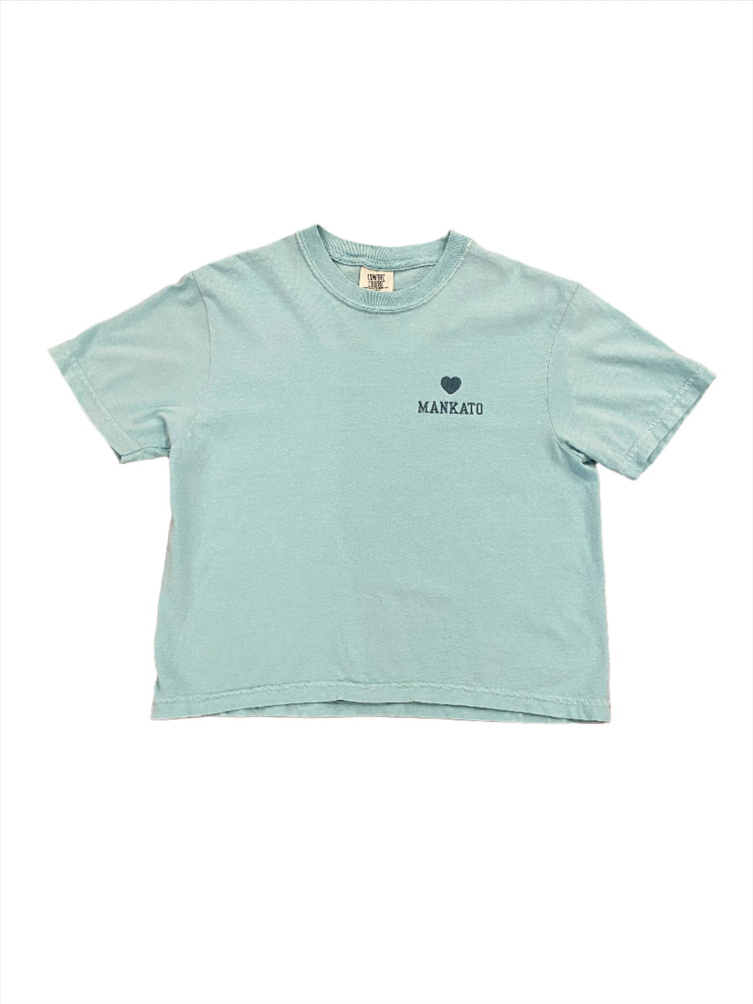 Embroidered Mankato Cropped Tee - Chalky Mint