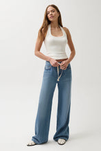Load image into Gallery viewer, Jadyn Mid Rise Drawstring Palazzo Jean - Expanse
