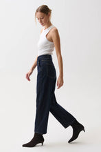 Load image into Gallery viewer, Beau Seamed Crescent Raw Jean - Nightfall
