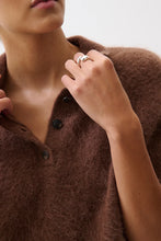 Load image into Gallery viewer, Nadya Alpaca Blend Boxy Polo Sweater
