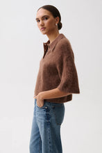Load image into Gallery viewer, Nadya Alpaca Blend Boxy Polo Sweater
