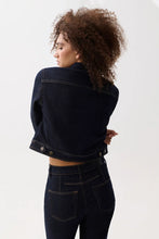 Load image into Gallery viewer, Leonie Cropped Denim Jacket - Nightfall
