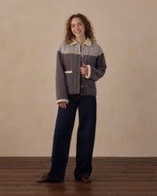 Load image into Gallery viewer, Quilted Collar Jacket- Slate Floral
