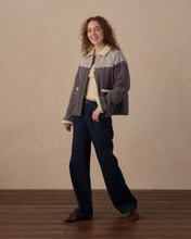Load image into Gallery viewer, Quilted Collar Jacket- Slate Floral

