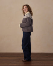 Load image into Gallery viewer, Quilted Collar Jacket- Slate Floral
