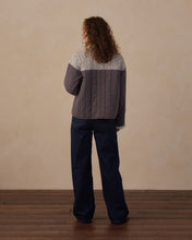 Load image into Gallery viewer, Quilted Collar Jacket- Slate Floral
