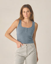 Load image into Gallery viewer, Ribbed Tank | Heathered Marine
