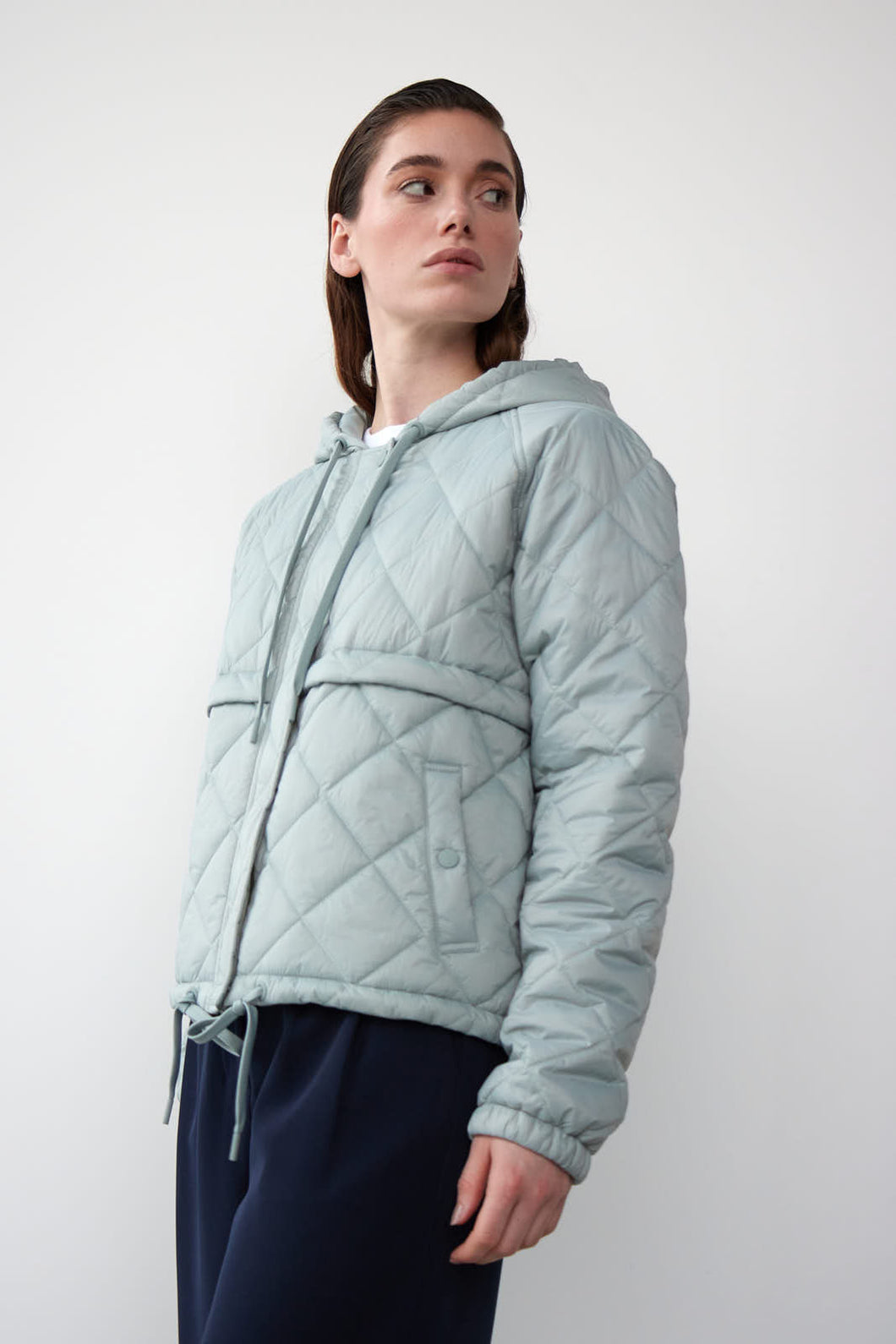 ASTRID QUILTED JACKET - MINERAL GRAY