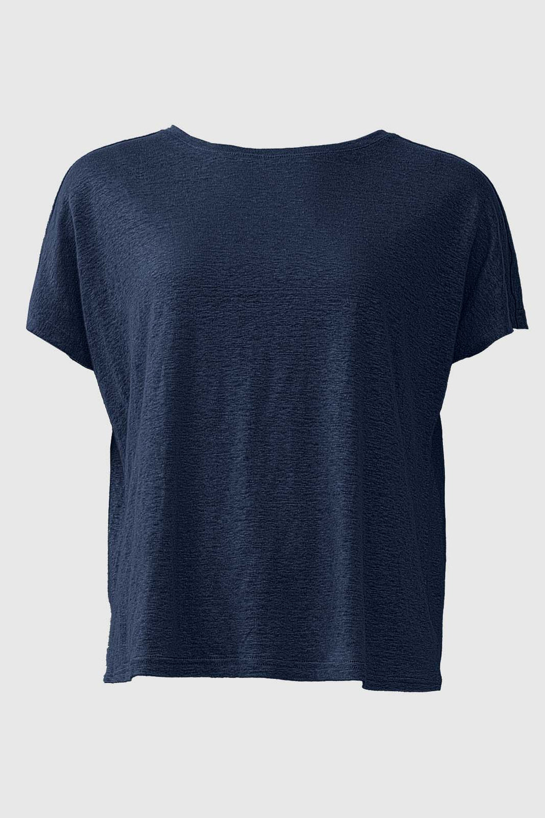 EVELYN LINEN TEE - Mood Indigo