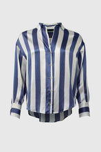 Load image into Gallery viewer, ZOE STRIPED BUTTON DOWN SHIRT - Total Eclipse Blue

