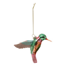 Load image into Gallery viewer, Hand-Painted Glass Hummingbird Ornament
