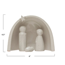 Load image into Gallery viewer, Stoneware Nativity with Glaze, Set of 4
