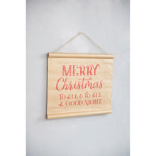 Load image into Gallery viewer, Rubberwood and Paper Scroll Wall Decor &quot;Merry Christmas&quot;
