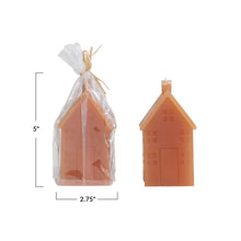 Load image into Gallery viewer, 5&quot;H Unscented House Shaped Candle, Hazelnut Color
