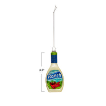 Load image into Gallery viewer, Hand-Painted Glass Ranch Dressing Bottle Ornament
