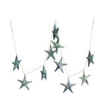 Load image into Gallery viewer, Handmade Recycled Paper Mache Marbled Star Garland
