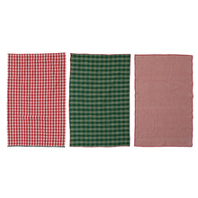 Load image into Gallery viewer, 28&quot;L x 18&quot;W Woven Cotton Tea Towels, Multi Color, Set of 3
