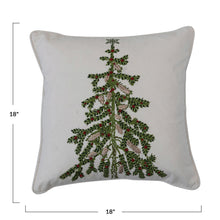 Load image into Gallery viewer, Cotton Printed Pillow w/ Christmas Tree
