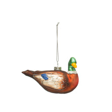Load image into Gallery viewer, Hand-Painted Glass Mallard Ornament
