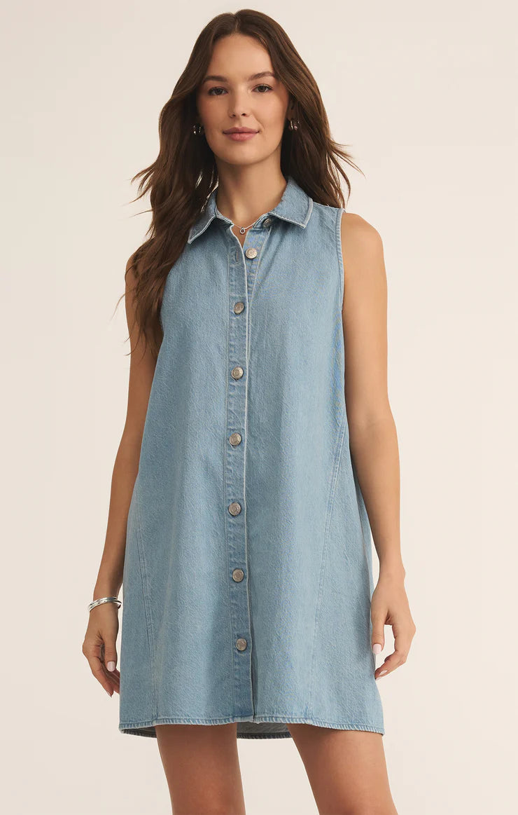 New Light Vintage Indigo Mini Dress