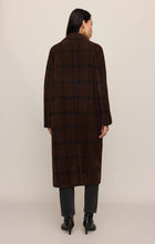Load image into Gallery viewer, Crosby Plaid Cocoon Coat- Dark Chocolate
