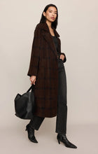 Load image into Gallery viewer, Crosby Plaid Cocoon Coat- Dark Chocolate
