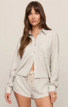 Load image into Gallery viewer, Waffle Brushed Thermal Shirt- Feather Grey
