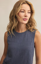 Load image into Gallery viewer, Sloane Textured Top- Worn Blue
