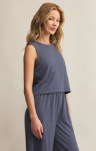 Load image into Gallery viewer, Sloane Textured Top- Worn Blue
