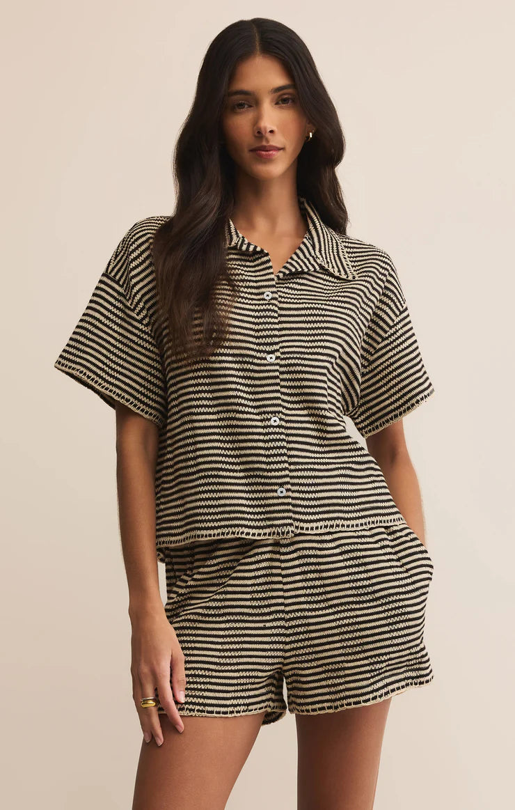 Monaco Crochet Button Up