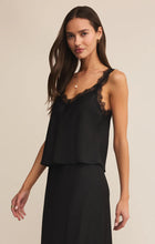 Load image into Gallery viewer, Uma Lace Satin Cami - Black
