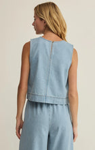 Load image into Gallery viewer, Sun Seeker Denim Tank- Coastal Water
