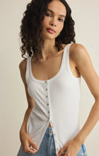 Load image into Gallery viewer, White Niko Scallop Rib Tank Top
