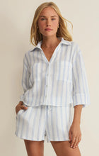 Load image into Gallery viewer, Helena Striped Airy Gauze Button Up
