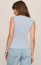 Load image into Gallery viewer, Ellie V-Neck Rib Tank- Skyline
