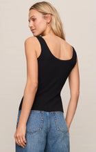 Load image into Gallery viewer, Lainey Pointelle Tank- Black
