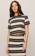 Load image into Gallery viewer, Stellan Striped Tee- Ash Black
