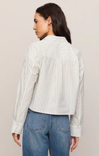 Load image into Gallery viewer, Favorite Striped Button Up Top- White
