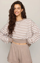 Load image into Gallery viewer, The Everyday Striped Crew- Heather Ash
