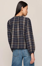 Load image into Gallery viewer, Autumn Plaid Henley Blouse- Eclipse
