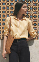 Load image into Gallery viewer, Golden Haven Stripe Button Up- Golden Sage
