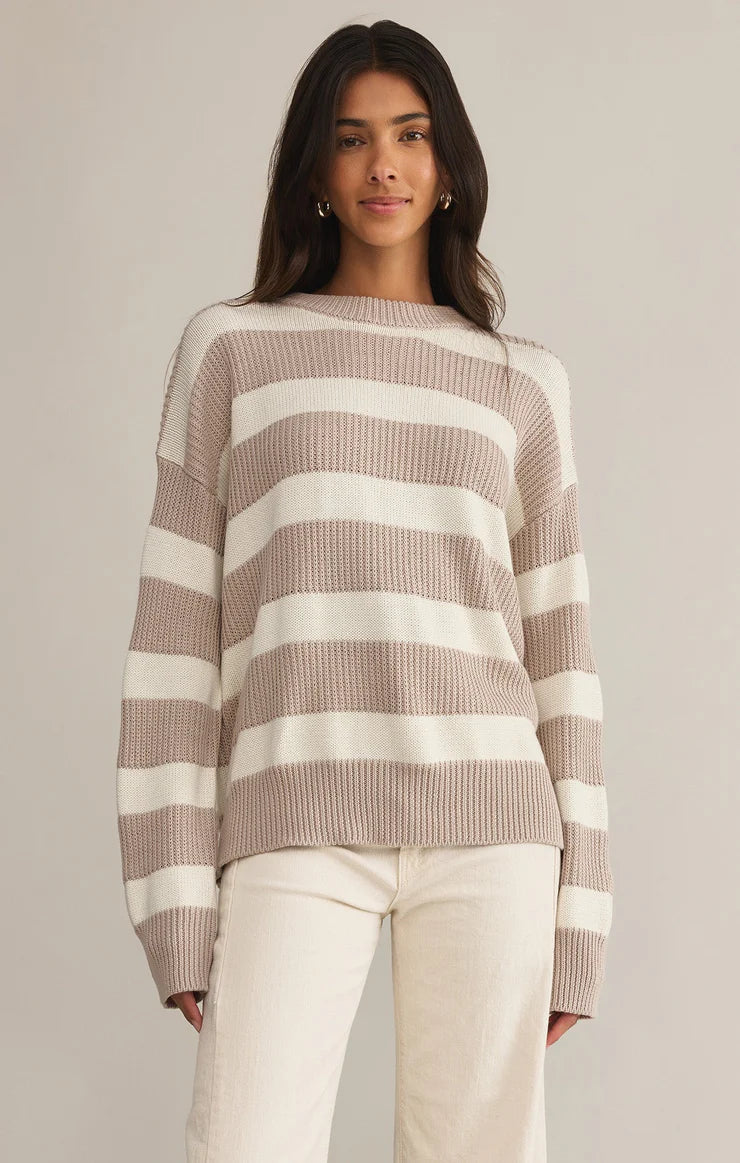 Boyfriend Sailor Sweater- Parchment