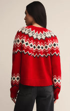 Load image into Gallery viewer, Festive Red Faire Isle Sweater
