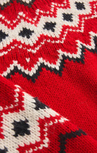 Load image into Gallery viewer, Festive Red Faire Isle Sweater
