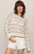 Load image into Gallery viewer, Darby Stripe Sweater- Skyline
